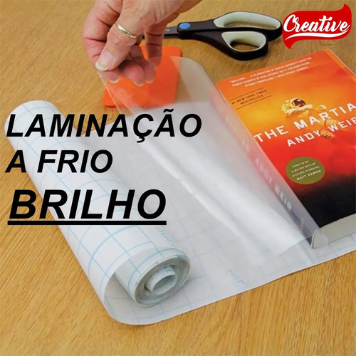 Bopp Adesivo Laminação A Frio Transparente 214Mm X 30 Metro Transparente - imagem 3