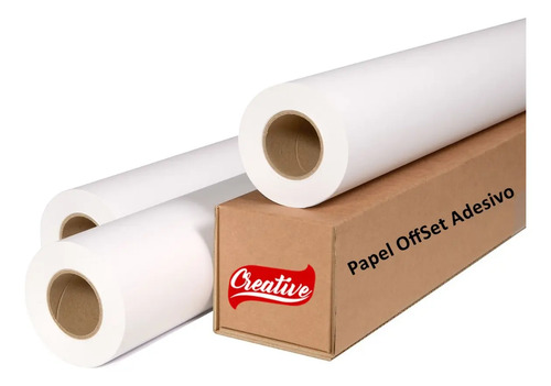 Bobina Adesivo Para Plotter Offset 210 Mm X 30 Mts Tu 35Mm  Branco - imagem 2