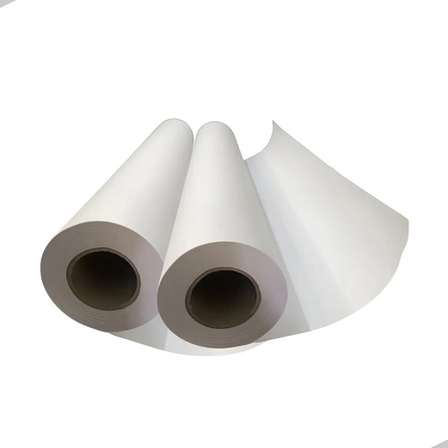 Kit 2 Bobinas Para Plotter 610Mmx50M 75G Para Projeto Tubo 2 Branco