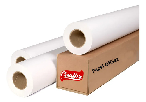 Bobina Para Plotter A1 75Gr Kit Com 5 Unidades 610Mm X 50M Branco