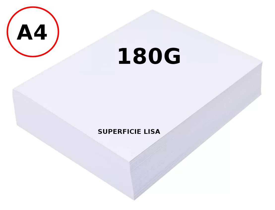 Papel Sulfite / Offset 180G A4 Branco Com 100 Folhas