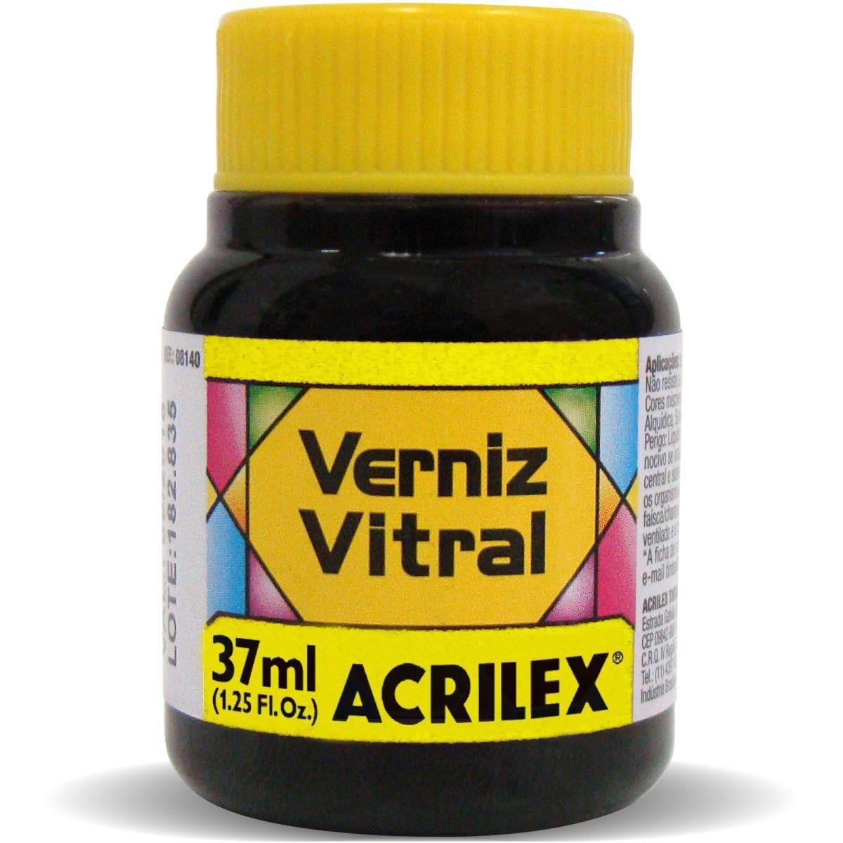 Verniz Vitral Amarelo Ouro 37Ml. Acrilex