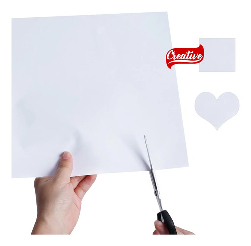 100 Folha Adesivo Dupla Face A5 21X15Cm Transparente Bopp Branco - imagem 3