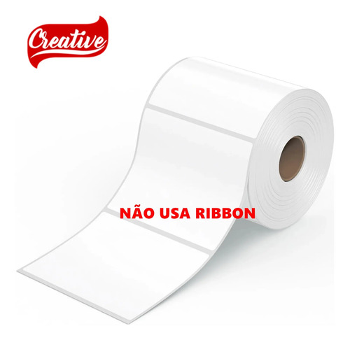 10 Rolos Etiquetas Térmica 70X50 7X5 Zebra Argox Elgin 40 Mt Branco Liso - imagem 2