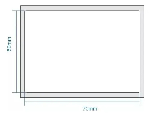 10 Rolos Etiquetas Térmica 70X50 7X5 Zebra Argox Elgin 40 Mt Branco Liso - imagem 3