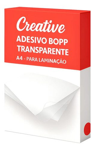 50 Adesivo Vinil Laminação A Frio A4 Bopp Vinil Transparente Transparente