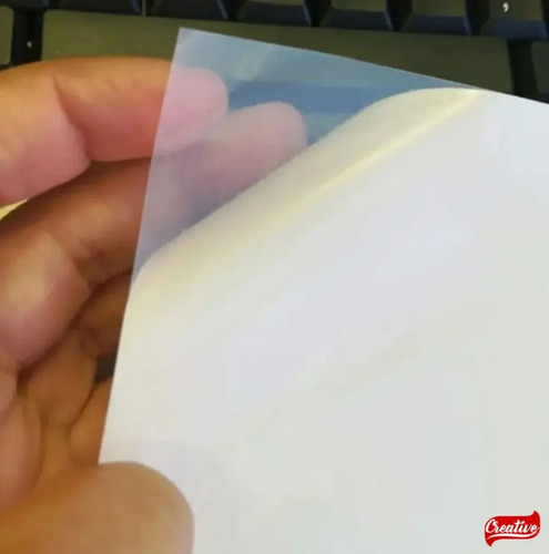 50 Adesivo Vinil Laminação A Frio A4 Bopp Vinil Transparente Transparente - imagem 2