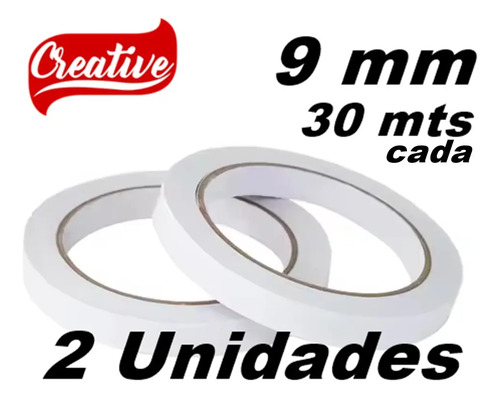 2 X Fita Adesiva Dupla Face Creative 9Mm X 30 Metros - imagem 2