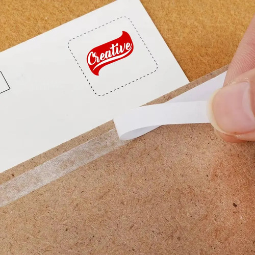 10 X Fita Adesiva Dupla Face Creative Branco 9Mm X 30M Branco Lisa - imagem 2