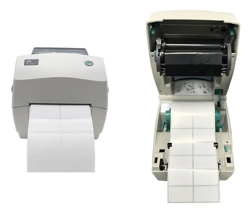 10 Rls Etiqueta 50X30 2 Col Couche Adesiva Zebra Argox Elgin Cor Branco - imagem 4