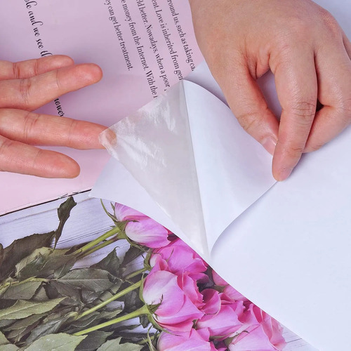 05 Folhas De Adesivo Dupla Face A4 21X29 Transparentes Bopp Transparente - imagem 4