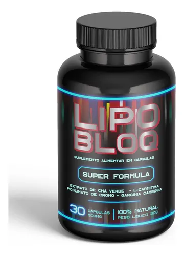 Suplemento Emagrecedor Lipo Bloq 30 Cápsulas 500Mg. Sem Sabor - imagem 3