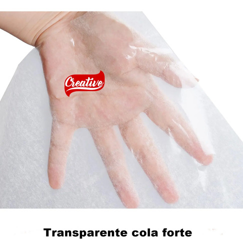 50 Folhas De Adesivo Dupla Face A4 21X29 Transparente Bopp Transparente - imagem 2
