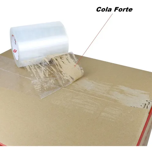 Fita Adesiva 22 Cm X 100 Metros Transparente Creative Transparente Liso Transparente - imagem 7