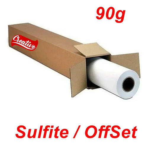 Bobina Papel Sulfite A4 210Mmx50M 90G Tubete 2 Polegadas Branco - imagem 3