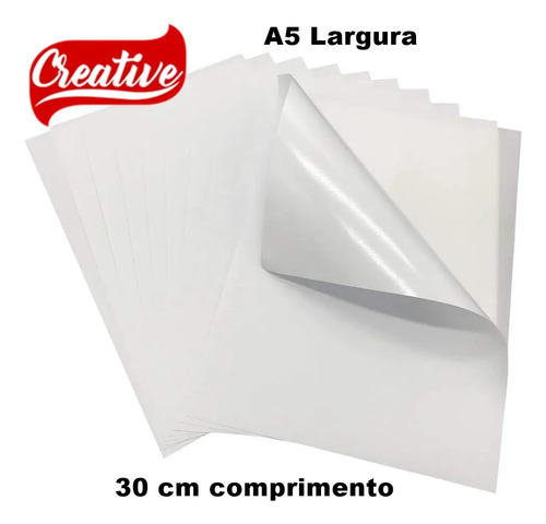 100 Folhas Offset Adesivas 15 Cm Largura 30 Comprimento Branco - imagem 2
