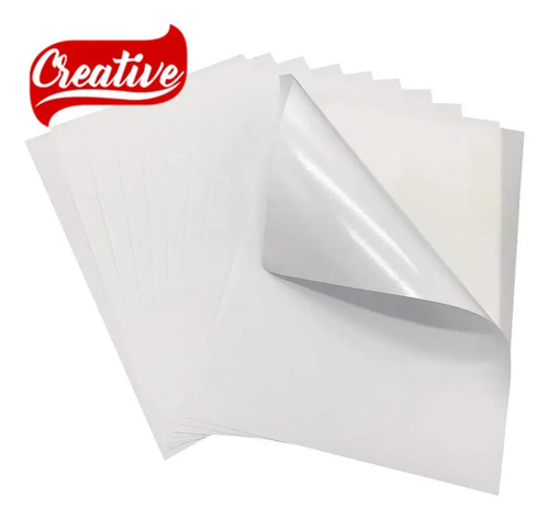 100 Folhas Offset Adesivas 15 Cm Largura 30 Comprimento Branco - imagem 3