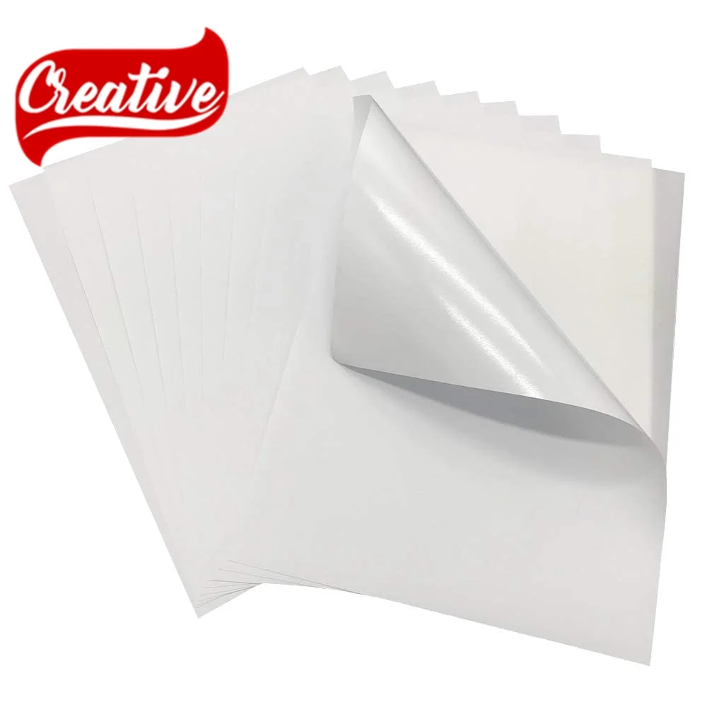 100 x Folhas A4 Papel Adesivo Sulfite / Offset Creative Produtos