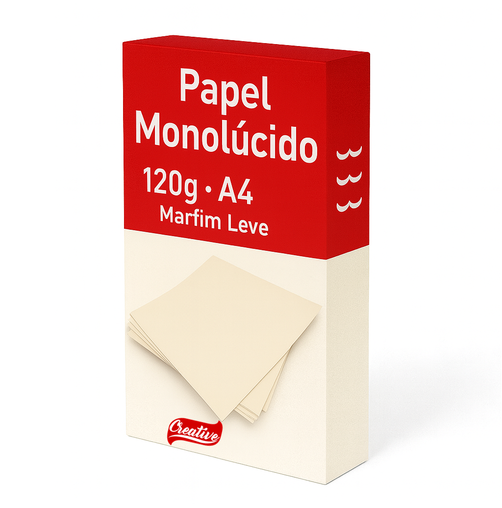 Papel Monolucido Branco Quente 120g A4 Com 250 Folhas