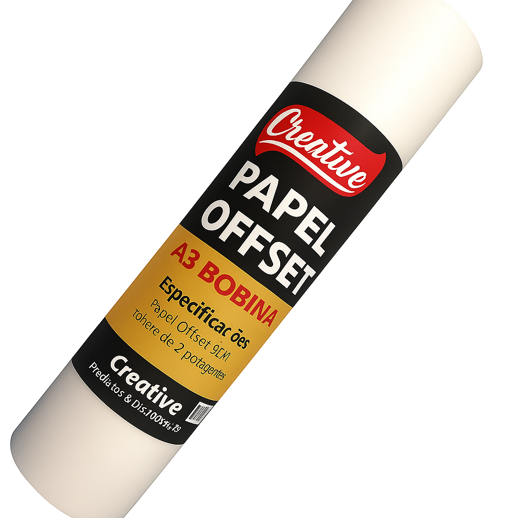 Papel OffSet Branco A3 - 90g Bobina 50 Metros