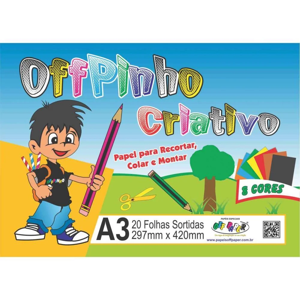 BLOCO PARA EDUCACAO ARTISTICA OFFPINHO CRIATIVO A3 120G 20FL OFF PAPER (PACOTE)