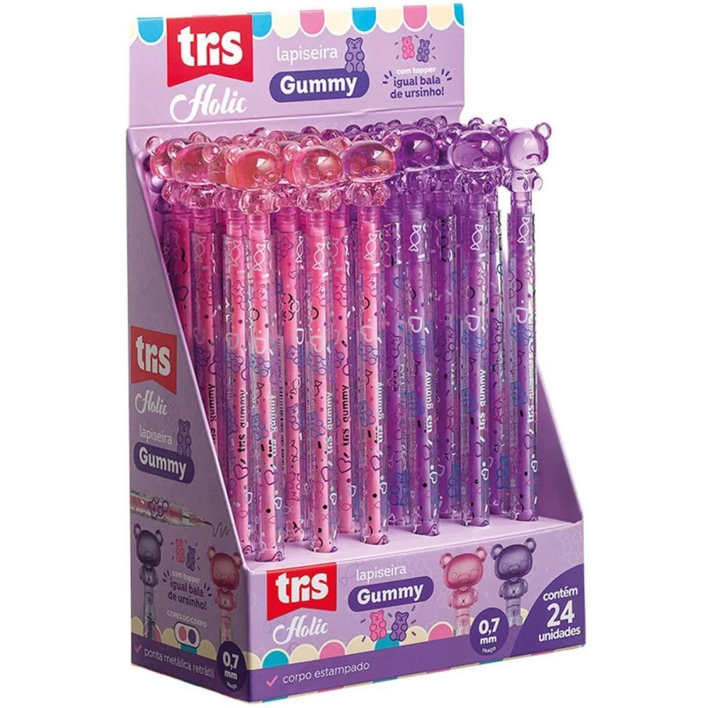 LAPISEIRA 0.7MM TRIS GUMMY RETRAT.URSINHO 2COR SUMMIT (DP.C/24)