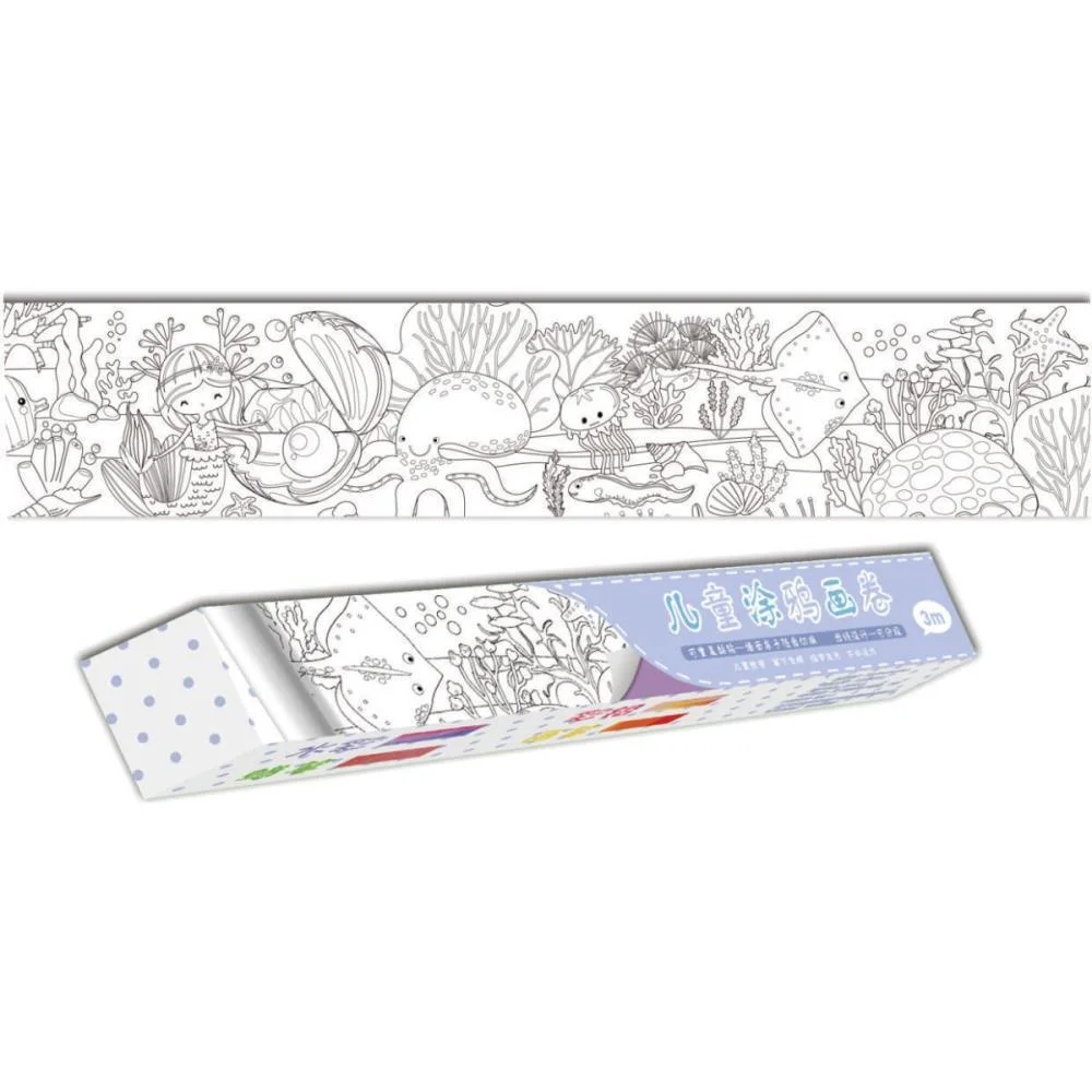 LIVRO INFANTIL COLORIR SEREIA 30CMX3M ROLO ADESIVO V.M.P. (UNIDADE)