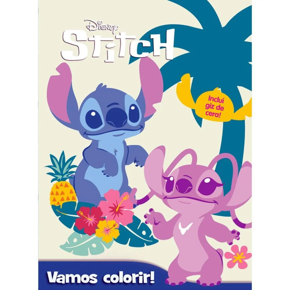 LIVRO INFANTIL COLORIR STITCH C/GIZ 27X20CM DCL (UNIDADE)