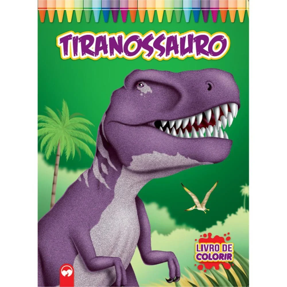 LIVRO INFANTIL COLORIR GIGANTE TIRANOSSAURO 10P 27X36 VALE DAS LETRAS (UNIDADE)