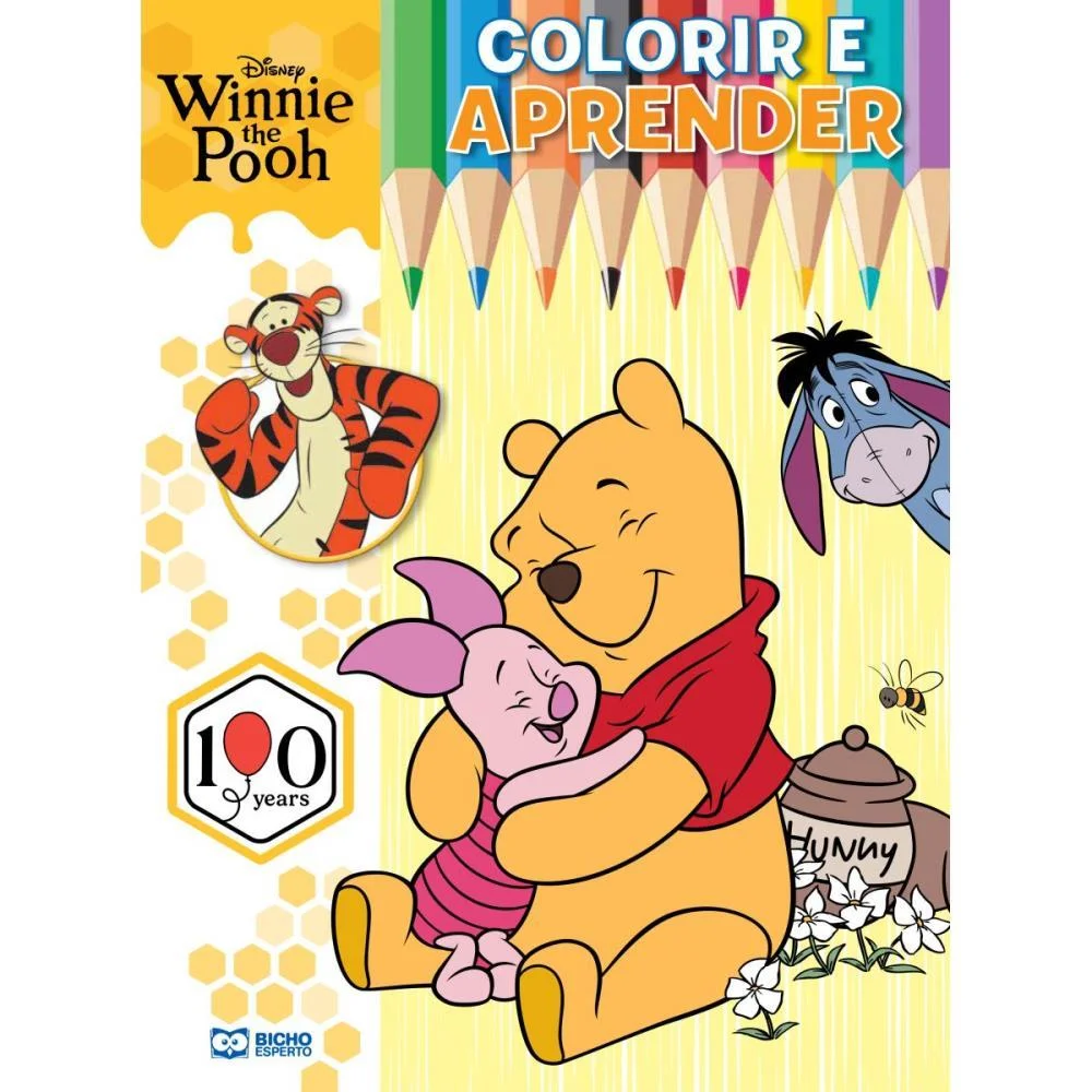 LIVRO INFANTIL COLORIR POOH COLORIR E APRENDER BICHO ESPERTO (PCT.C/03)