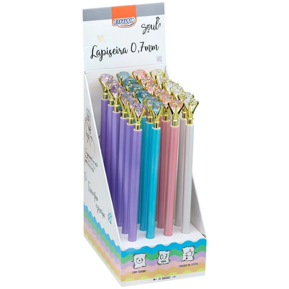 LAPISEIRA 0.7MM DIAMOND PLASTICA 2 CORES BRW (DP.C/24)