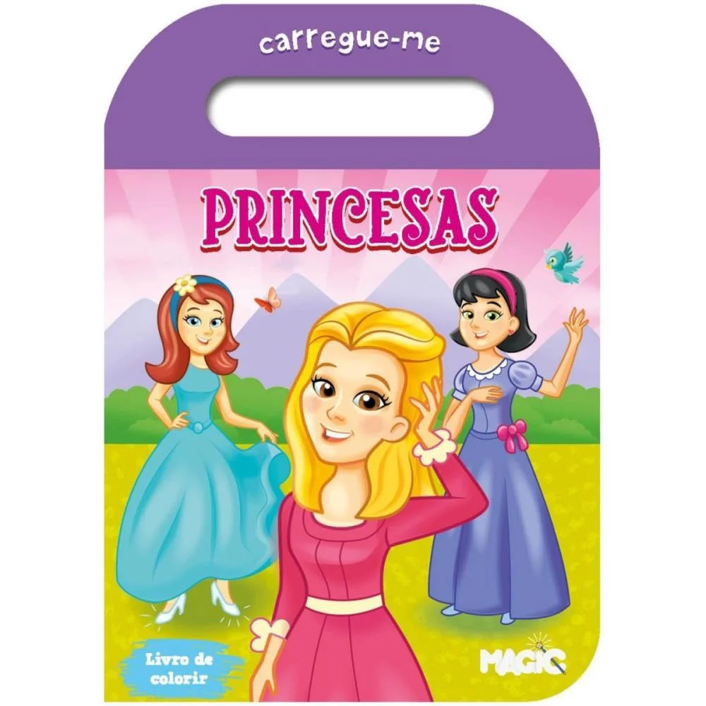 LIVRO INFANTIL COLORIR CARREGUE-ME PRINCESA 32PGS MAGIC KIDS (UNIDADE)