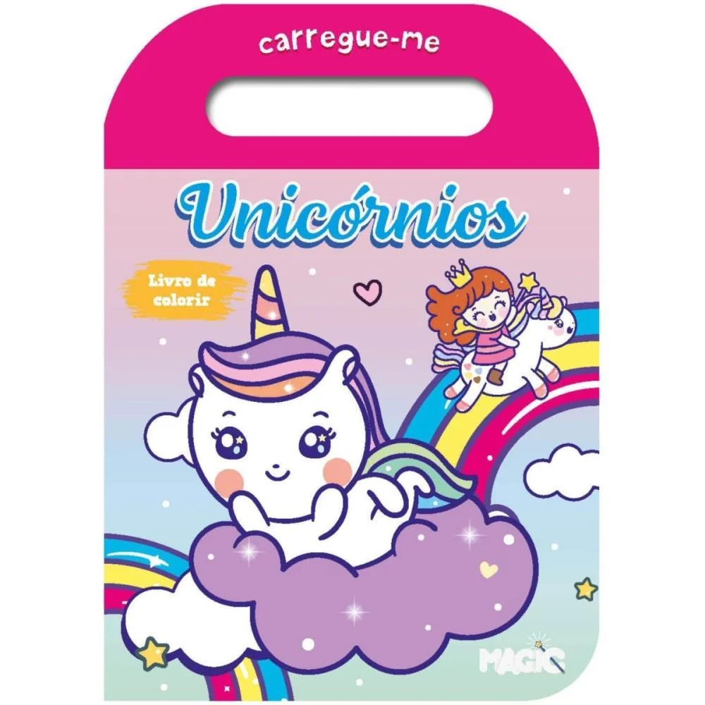 LIVRO INFANTIL COLORIR CARREGUE-ME UNICORNIO 32PGS MAGIC KIDS (UNIDADE)