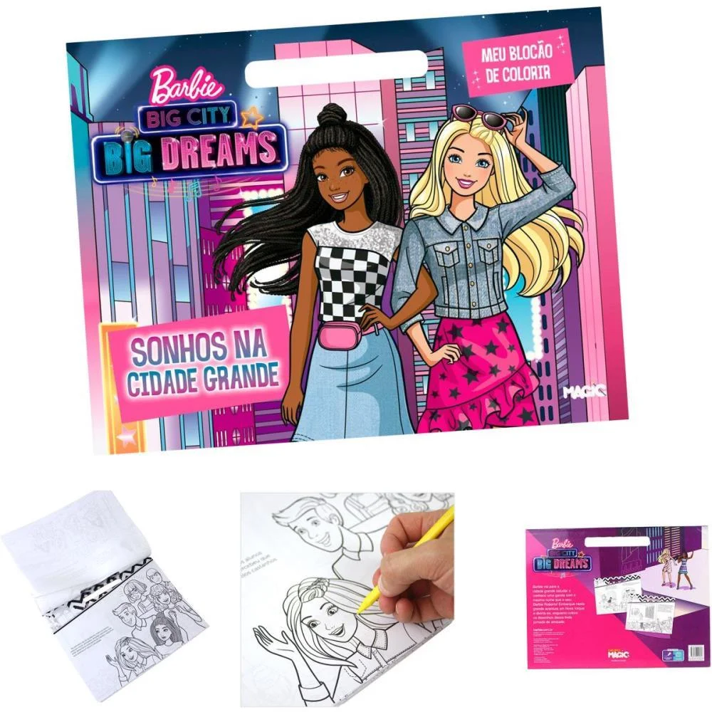 LIVRO INFANTIL COLORIR CARREGUE-ME BARBIE 32PGS MAGIC KIDS (UNIDADE)