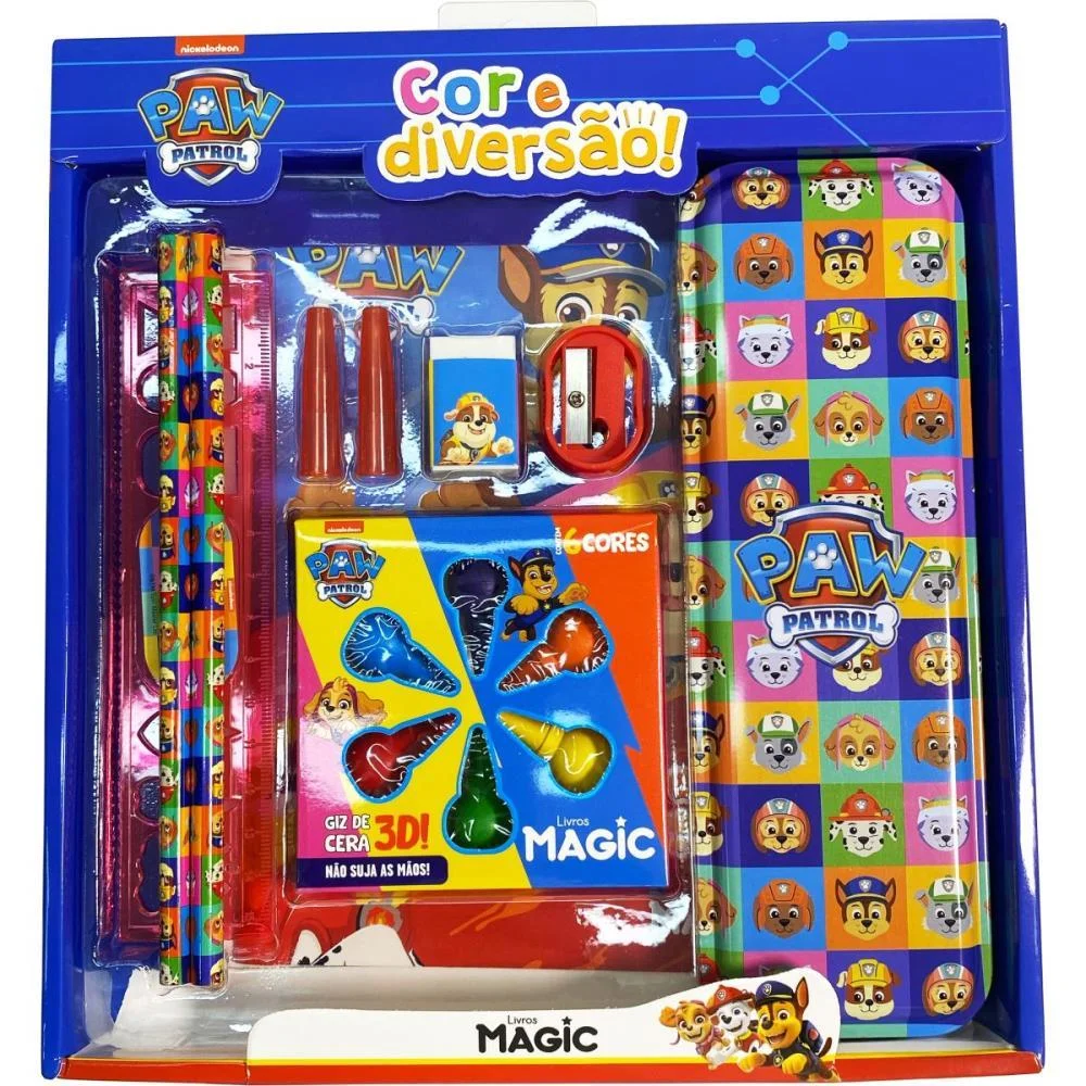 LIVRO INFANTIL COLORIR COR E DIVERSAO PATRULHA CANINA MAGIC KIDS (UNIDADE)