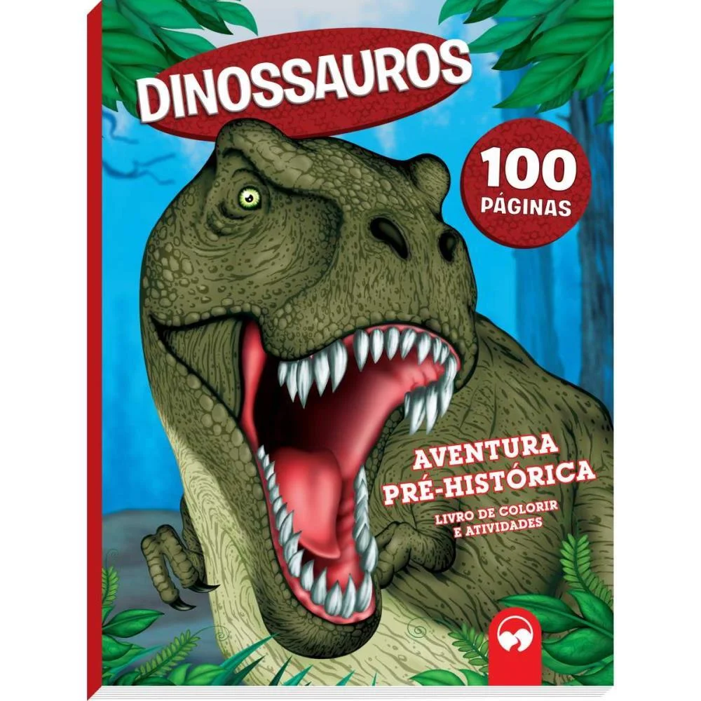 LIVRO INFANTIL COLORIR DINOSSAUROS 100 ATIVIDADES VALE DAS LETRAS (UNIDADE)