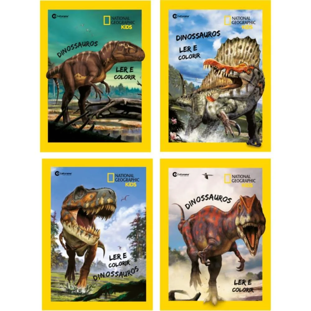 LIVRO INFANTIL COLORIR DINOSSAUROS 27X20CM 8PAG (S) CULTURAMA (PCT.C/08)