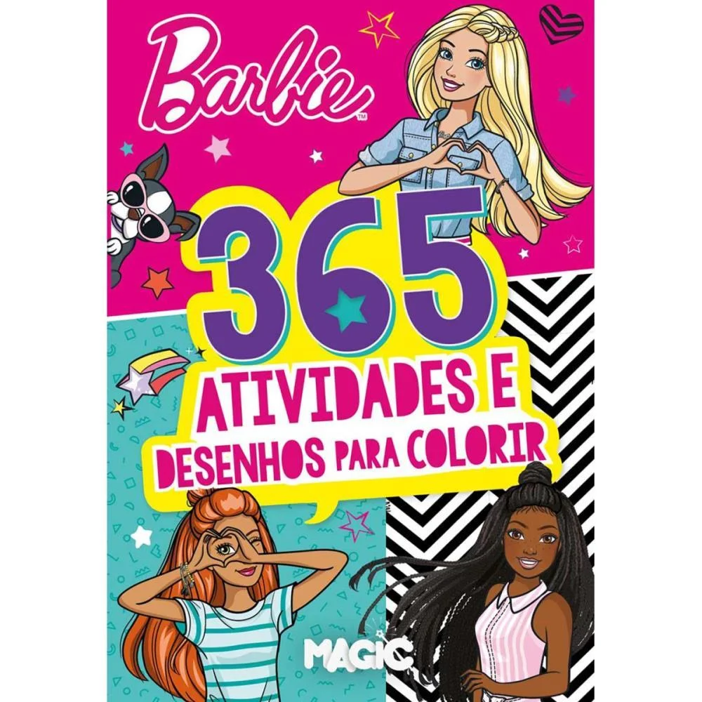 LIVRO INFANTIL COLORIR 365 ATIVIDADES BARBIE 288PGS MAGIC KIDS (UNIDADE)