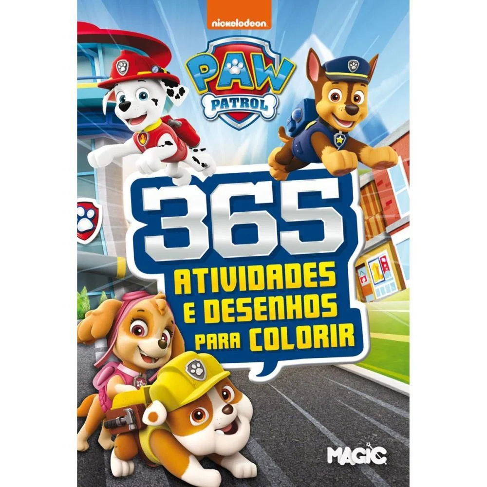 LIVRO INFANTIL COLORIR 365 ATIVIDADES PATRULHA CANINA MAGIC KIDS (UNIDADE)