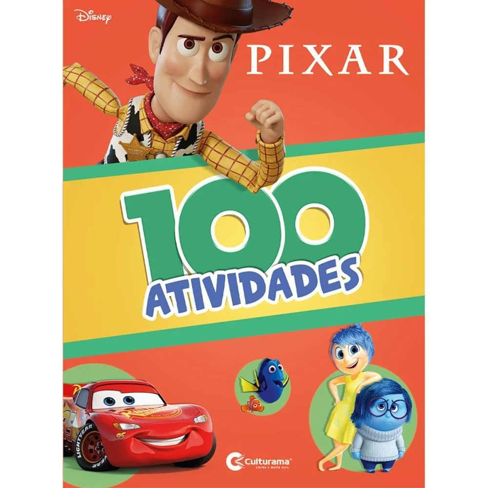 LIVRO INFANTIL COLORIR 100 ATIVIDADES DISNEY PIXAR CULTURAMA (UNIDADE)