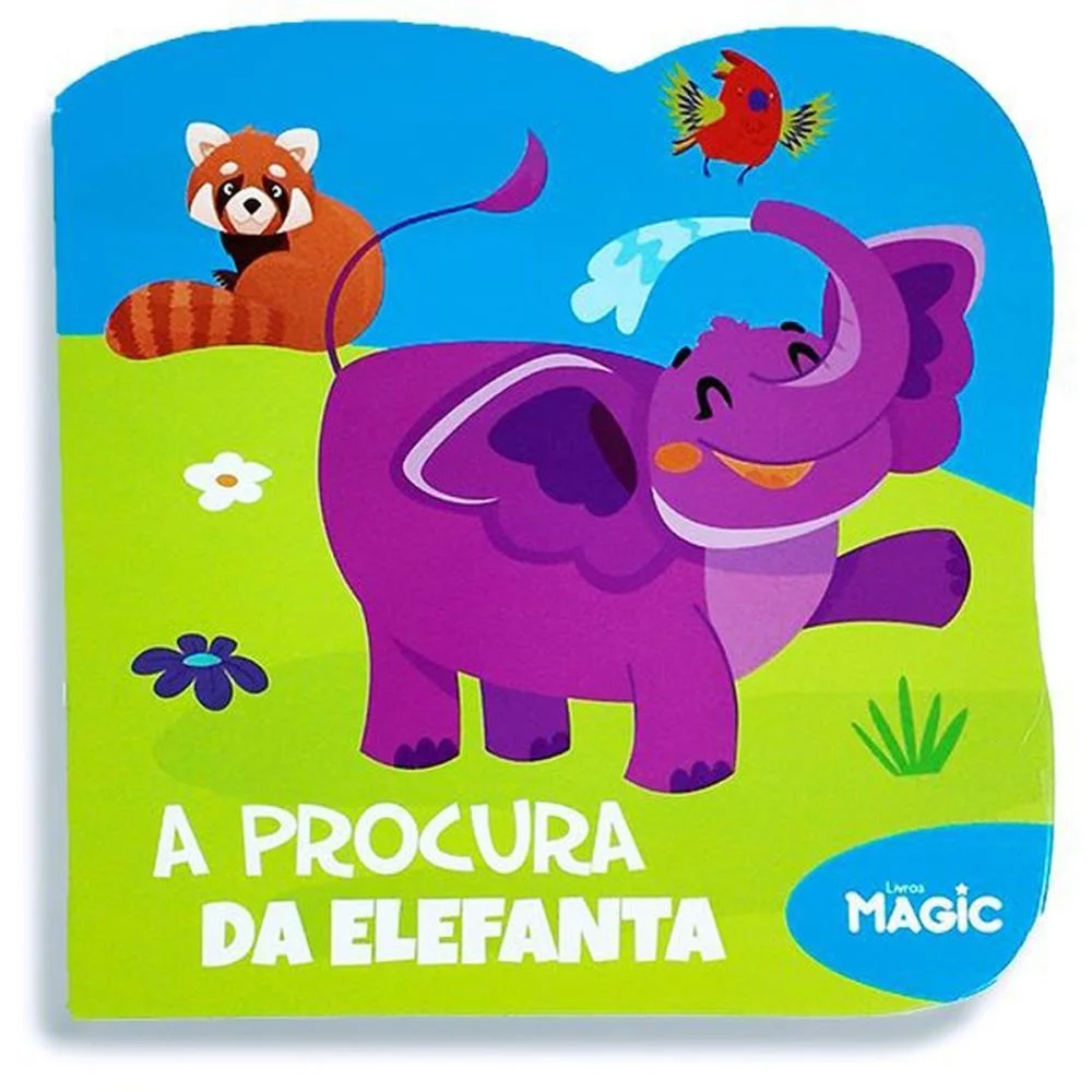 LIVRO INFANTIL ILUSTRADO RECORTADO PROCURA DA ELEFANTA MAGIC KIDS (UNIDADE)