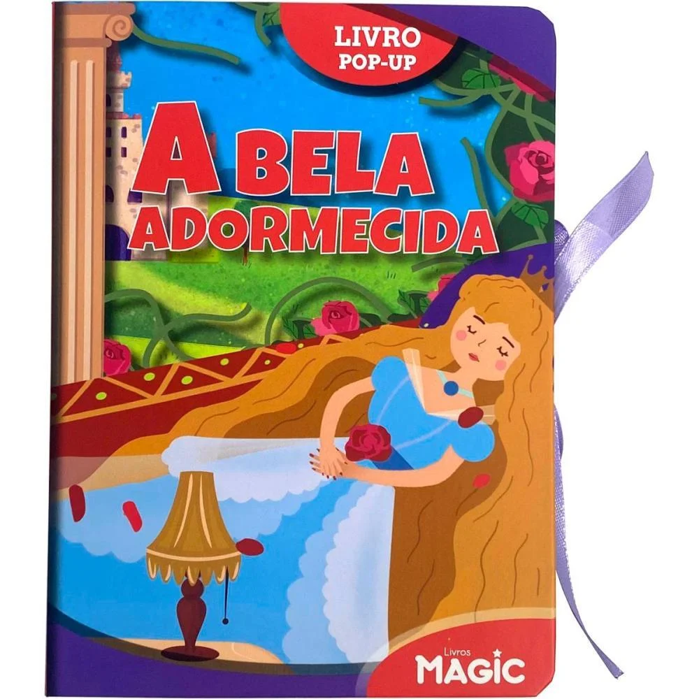 LIVRO INFANTIL ILUSTRADO POP-UP A BELA ADORMECIDA 12PGS MAGIC KIDS (UNIDADE)