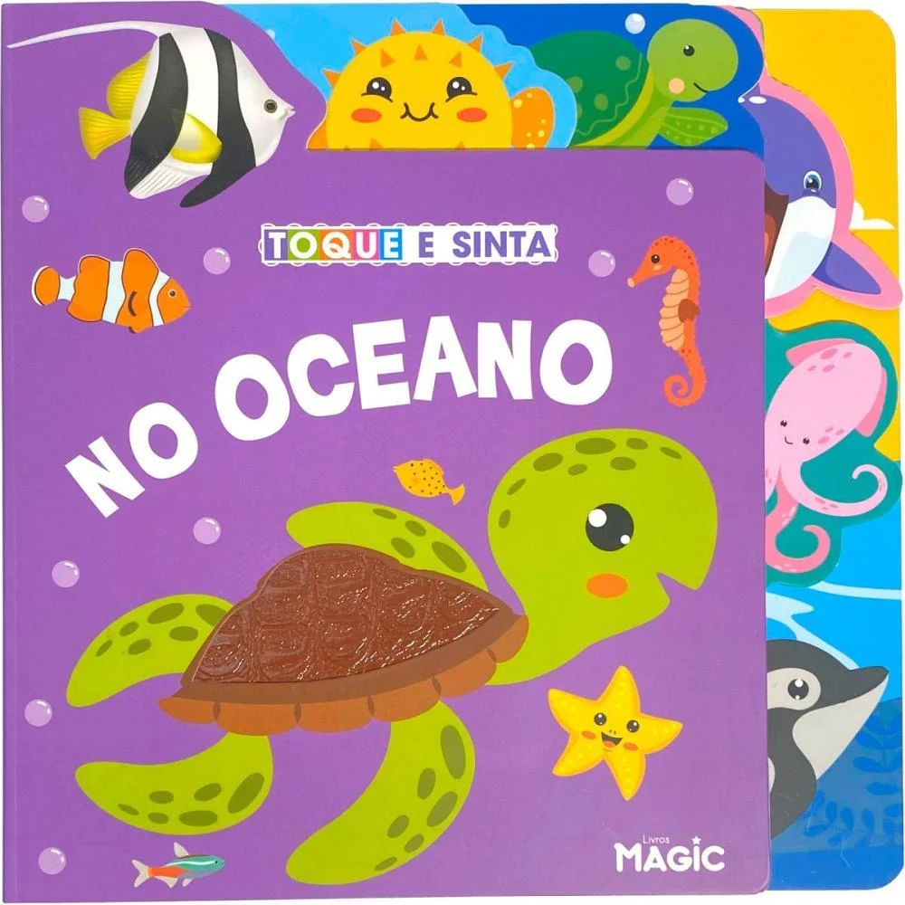 LIVRO INFANTIL ILUSTRADO TOQUE E SINTA OCEANO 10P 24X24 MAGIC KIDS (UNIDADE)
