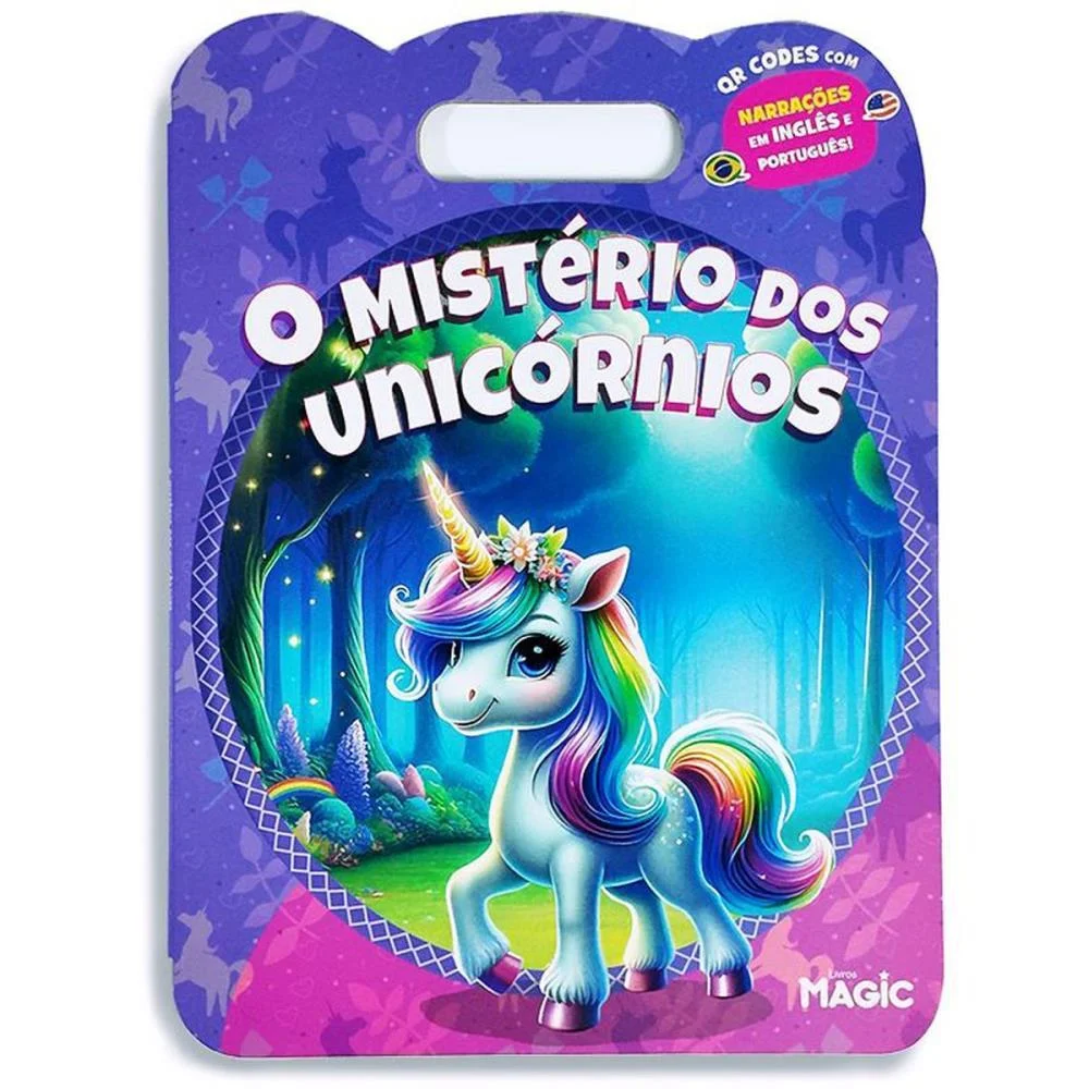 LIVRO INFANTIL ILUSTRADO BILINGUE MISTERIO UNICORNIOS MAGIC KIDS (UNIDADE)