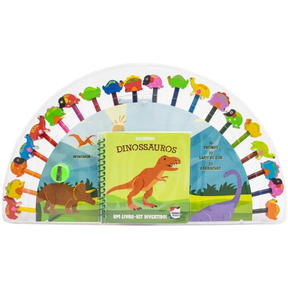 LIVRO BRINQUEDO ILUSTRADO KIT DIVERTIDO DINOSSAUROS TODOLIVRO (UNIDADE)