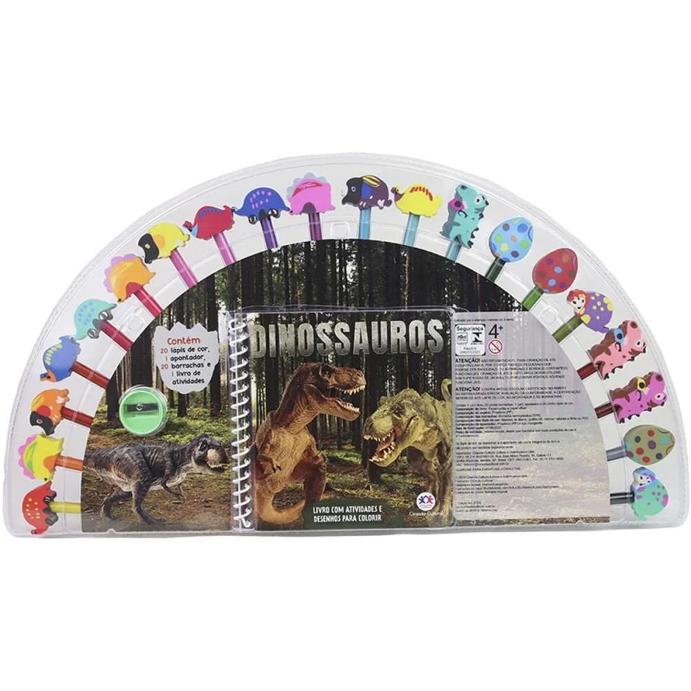 LIVRO BRINQUEDO ILUSTRADO KIT DIVERTIDO DINOSSAUROS MAGIC KIDS (UNIDADE)