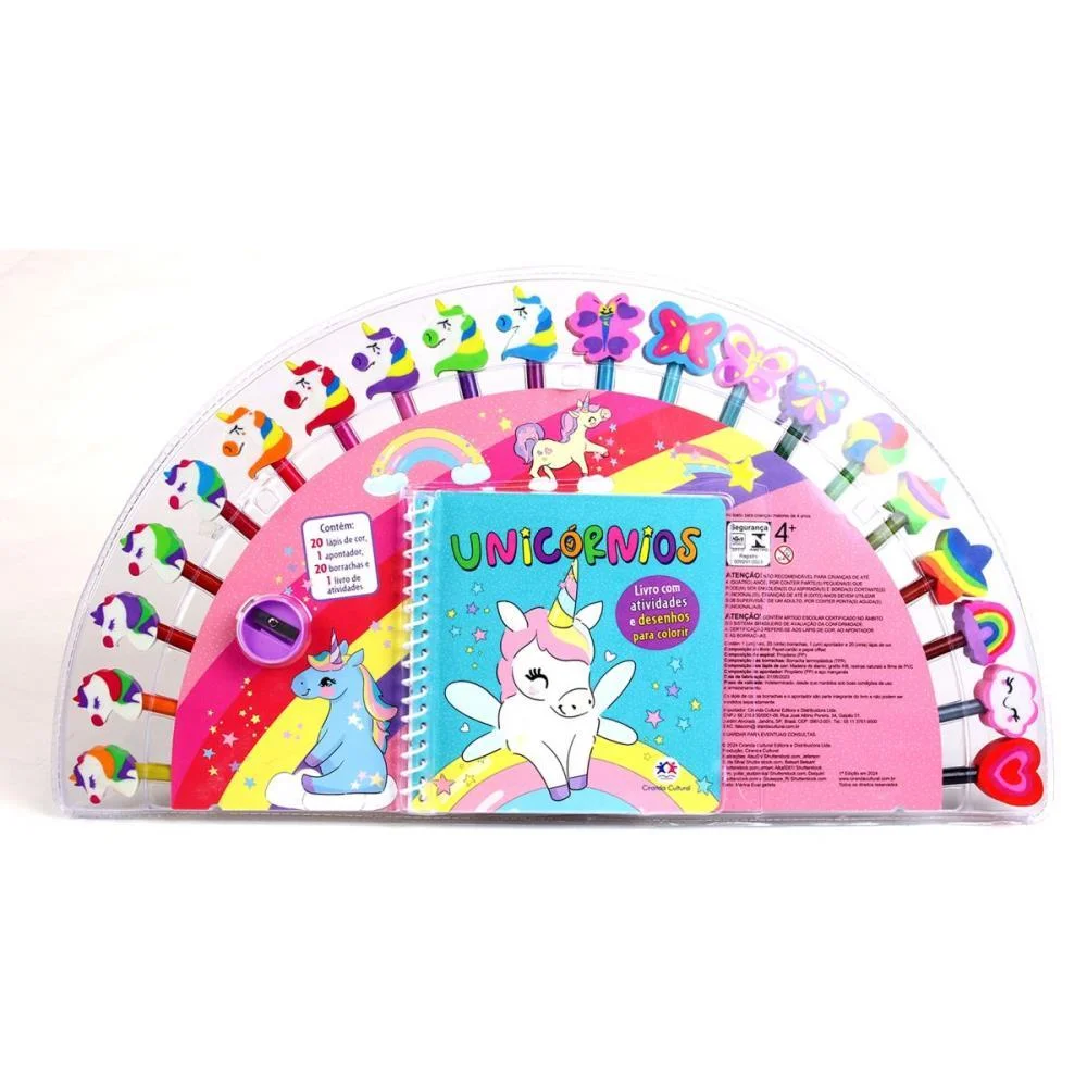 LIVRO BRINQUEDO ILUSTRADO KIT DIVERTIDO UNICORNIOS MAGIC KIDS (UNIDADE)