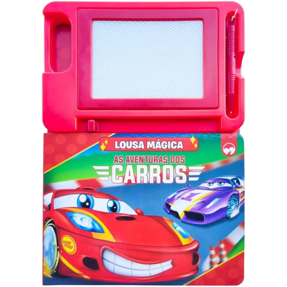 LIVRO BRINQUEDO ILUSTRADO AVENTURA CARROS C/LOUSA MAGICA VALE DAS LETRAS (UNIDADE)