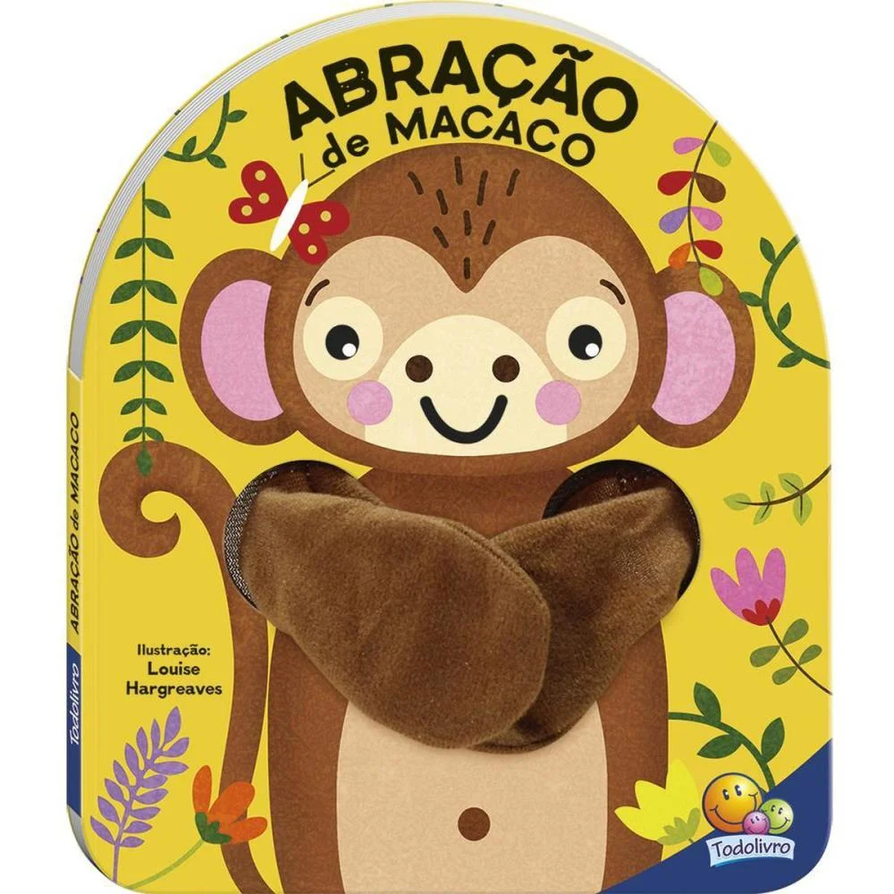 LIVRO BRINQUEDO ILUSTRADO DEDOCHE ABRACAO DE MACACO 8PAG TODOLIVRO (UNIDADE)