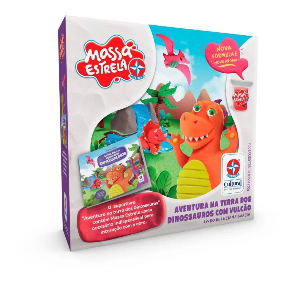 LIVRO BRINQUEDO ILUSTRADO AVENTURA TERRA DOS DINOSSAUROS ESTRELA (UNIDADE)
